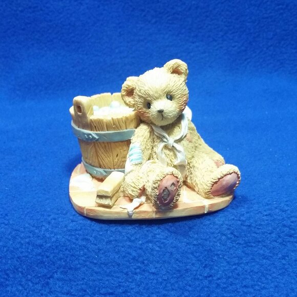 Vintage Cherished Teddies Joshua Love Repairs All Figurine Enesco 950556 No Box - Picture 1 of 10